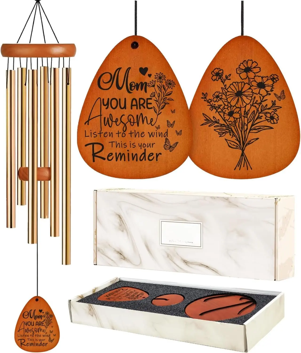 35" Wind Chimes, Birthday Gifts for Mom from Daughter Son, Windchime  Ideas for Mothers, Valentines, Christmas Day