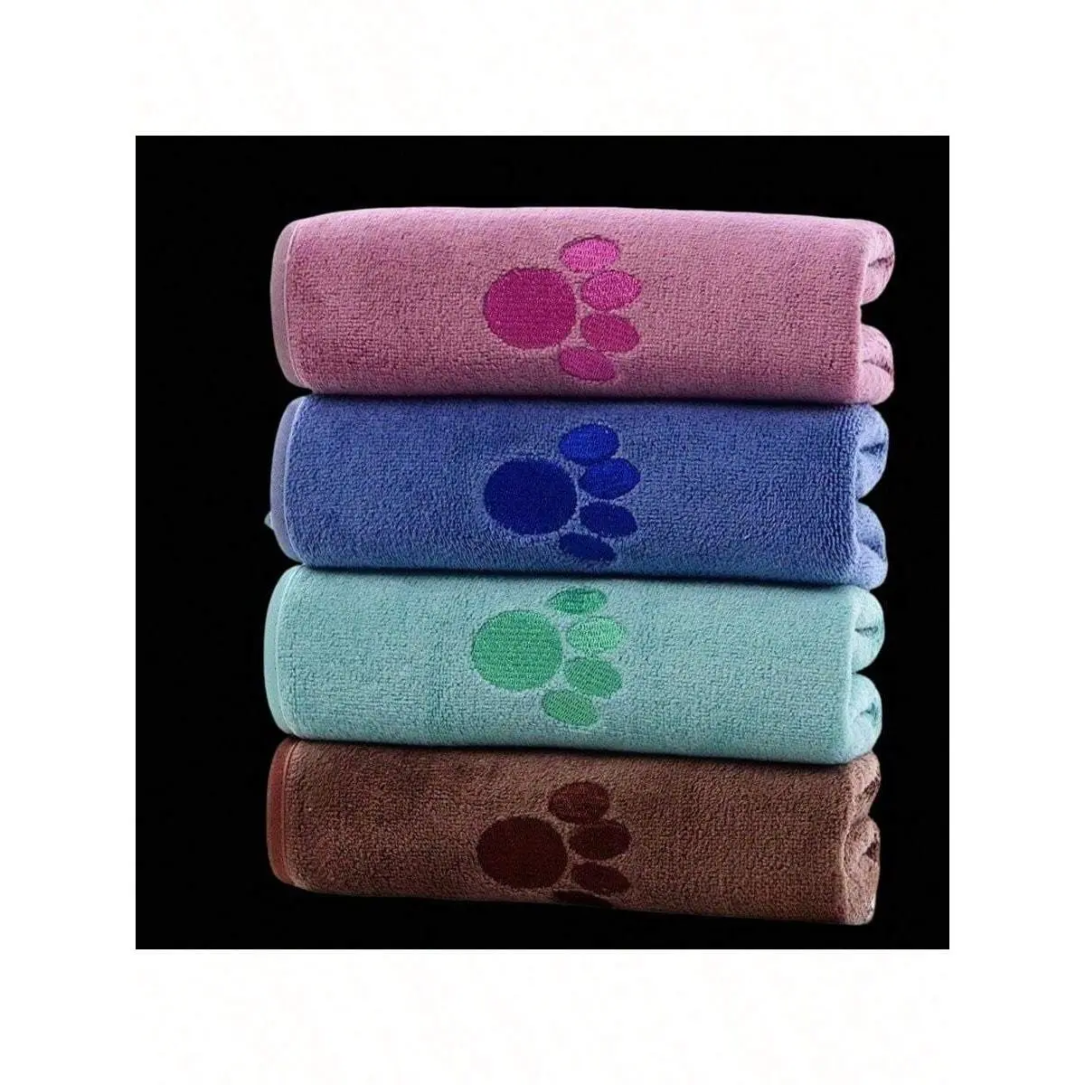2pcs Pet Microfiber Quick-Dry Bath Towel - Super Absorbent, Ultra Soft & Colorfast Wash Cloth For Dogs & Cats