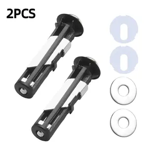 2PCS Universal Toilet Seat Replacement Bolts Kit, Quick Release Screws & Fixing Accessories, Easy Install Toilet Cover Repair Hardware for Bathroom