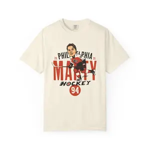 Comfort Colors® Philadelphia Hockey, Martone, Unisex T-shirt, Design by Philly Artist Brunofsky