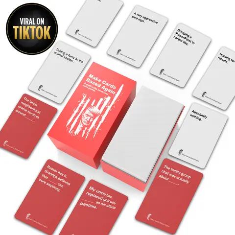 Make Cards Based Again Humor Board Game - Playful Ready-to-Play Party Game for Screen Time Alternative for Boardgames Night with Instant Laugh