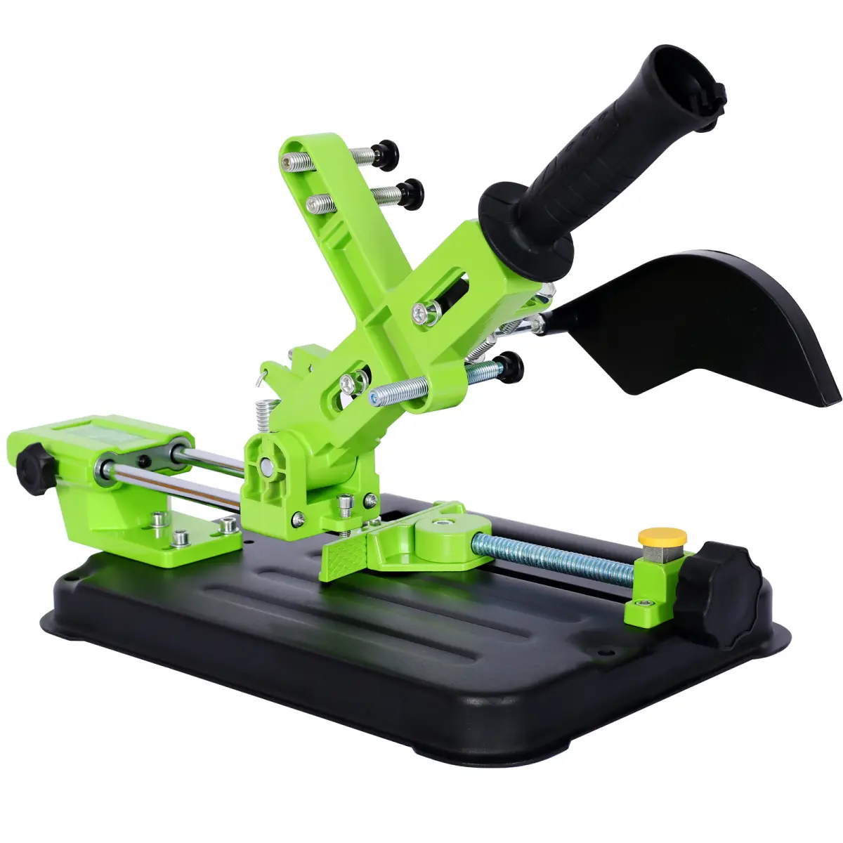 Universal Angle Grinder Stand,Grinder HOlder Sliding Handle bracket,Upgraded Cast Iron Base ,Cutting Angle Adjustable for 100 and 125 Angle Grinder Industrial Tool