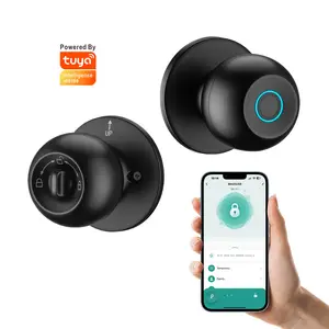 Smart 4-in-1 Fingerprint Door Lock with Keyless Entry & Tuya App Control Digital Keypad for Home Bedroom Apartment Office Garage