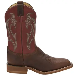 Justin Boots Mens Bender Square Toe Pull On  Casual Boots Mid Calf - Brown, Red
