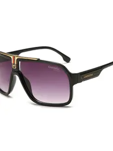 Fashionable Sunglasses Accessory, Trendy Uv400 Protection, Retro Large Frame Pilot Glasses, Casual All-Season Eyewear