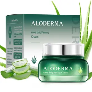 ALODERMA Brightening Facial Cream - Made with 69% Organic Aloe Vera, Squalane, Niacinamide, Glycerin, and Olive Extract for Flawless Skin Tone & Complexion, 1.7oz Moisturizers Arbutin