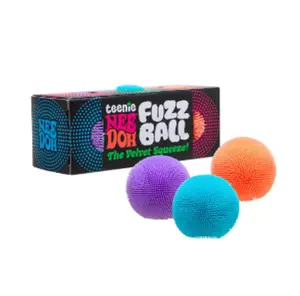 NeeDoh Teenie Fuzz Ball 3-Pack – Sensory Fidget Toy with Velvet Texture – Soft Squishy Stress Relief – Ages 3+