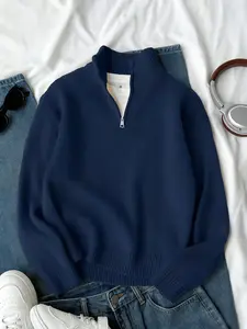 Boys' and Teens' Fashion Solid Color Comfortable Casual Loose Fit Trendy Pullover Sweater for Outdoor or Indoor Wear Warm Thick Fall Winter Size8-16Y