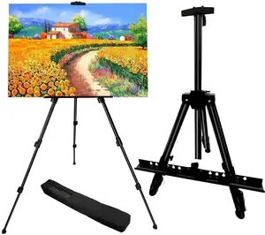 Easel Stand for Sign and Painting: Art Portable Adjustable Metal Tripod Easels for Display Height from 17 to 66 Inch -Canvas Stand for Table-Top/Floor Paint - Gifts for Teens Art Supplies