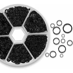 1100Pcs Open Jump Rings, Black Jump Rings Set 304 Stainless-Steel O Ring Connectors Open Ring for Bracelet Earrings Necklace Jewelry Making (4/5/6/7/8/10mm)…