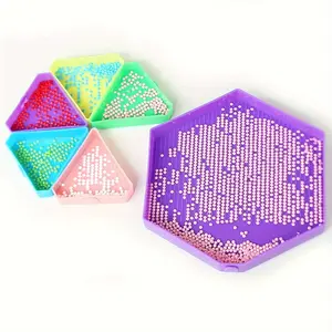 Hexagon Shaped Palette, 1 Set Large Capacity Diamond Art Painting Accessory Tray Kit, DIY Diamond Art Painting Tool for Home School Office, Christmas Gift, Diamond Art Tools