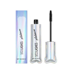 Black Mascara Gentle Natural Long-lasting Curling Smudge-proof Daily Eye Makeup Lightweight Portable Mascara, Waterproof Volumizing Lengthening Mascara for Sensitive Eyes