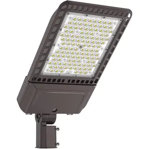 Parking Lot Light 300W: 45,000LM Slip Fitter Mount Led Street Pole Light with  Photocell 5000K 100-277V IP65 Outdoor  Commercial Area Lighting for Parking Lot, Roadways