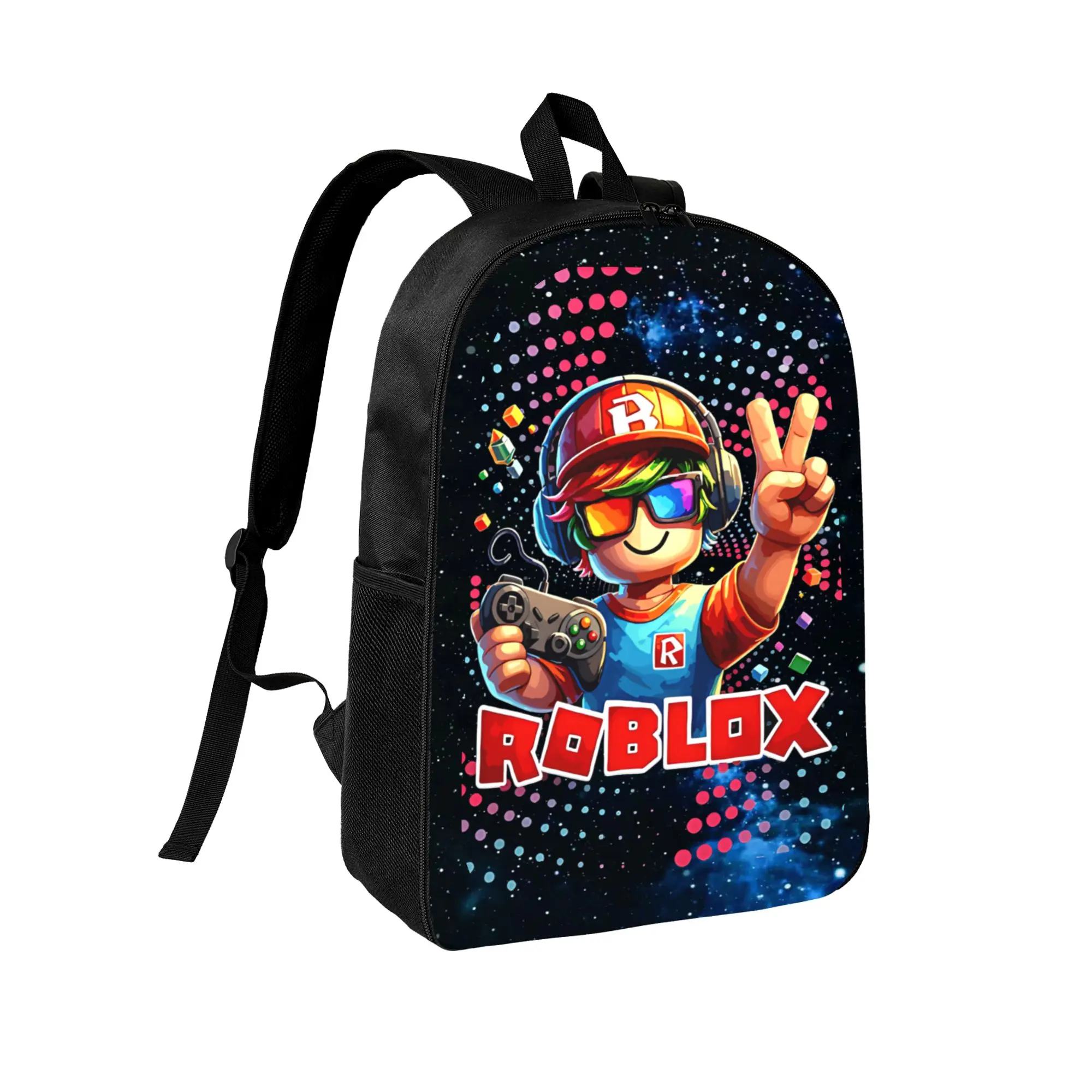 Roblox Backpack Galaxy 17 Inch School Travel Backpack for Teens Students Back to School