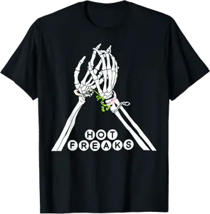 Skull Hand Hot Freaks Sweaty Bones T-Shirt - Haileybutl Shop 97B0D9DG7RG2