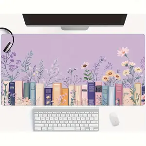 Large Rubber Wired Mouse Lavender Color, Suitable for Bookshelf, Fashion Desktop Accessory, Keyboard Pad Essential for Desk, Enhance Work Environment