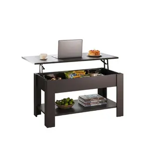 Adjustable Lift Top Coffee Table, Multistyle WPC Center Table With Hidden Storage Compartment, Space Saving Multipurpose Desk For Living Room Office Reception Home Decor