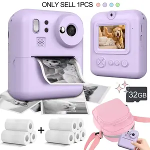 Kids Instant Printing Camera, 1080P HD Dual-Lens Photography, 8x Zoom, Delayed Continuous Shooting Mode, Multiple Printing Filters, Equipped With 3 Rolls Of Printing Paper, Travel Photo Toy For Creativity And Fun, For Christmas, Birthday, Portable Camera