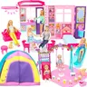 Doll House Portable & Foldable Dollhouse w/ 60+ Pcs & 2 Dolls, Christmas gifts Play House Toy with Bedroom Kitchen  Camping Playset, Playhouse Birthday Gift for Girl Kid Toddler Furniture Accessory Kids Christmas Gift Warm Up for Holiday