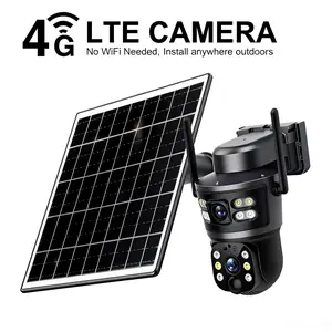 JIESUDA 4G LTE 2K Quad HD Camera with Solar Panel Remote Viewing Playback via Phone App Real-time Monitoring Auto HD Night Vision Built-in SIM Card for Device Safety Portable Digital IP66 Waterproof Rating