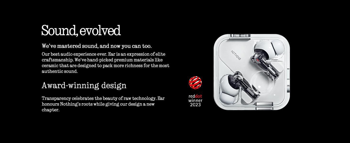 Nothing Ear Wireless Earbuds with ChatGPT Integration, Smart ANC, Hi-Res Audio with LDAC & LHDC, 11mm Dynamic Bass Boost, 40.5H Playtime, 6 Mics for Calls Wireless Headphones, Wireless Charging White