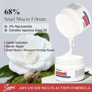 aobenz Snail Mucin Moisturizer - Snail Mucin 68%, Niacinamide 2%, Hyaluronic Acid | Firming & Hydrating Night Cream for Face, Neck | Anti Wrinkle, Tightening, Repair |For All Skin Types