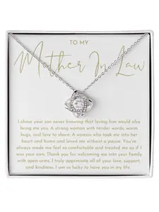 Mother In Law Gift, Mother's Day Gift, Mother Of The Groom Gifts, Mother In Law Necklace, Heart Design Necklace, Jewelry Gift