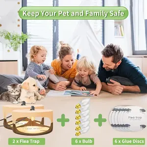 2 Pcs Flea Trap Pest Control Non Toxic Harmless Friendly to Pets Kids Effective Ant Control Roach Away Cleaner roaches repellent home Fast-Action Waterproof Roach Gel