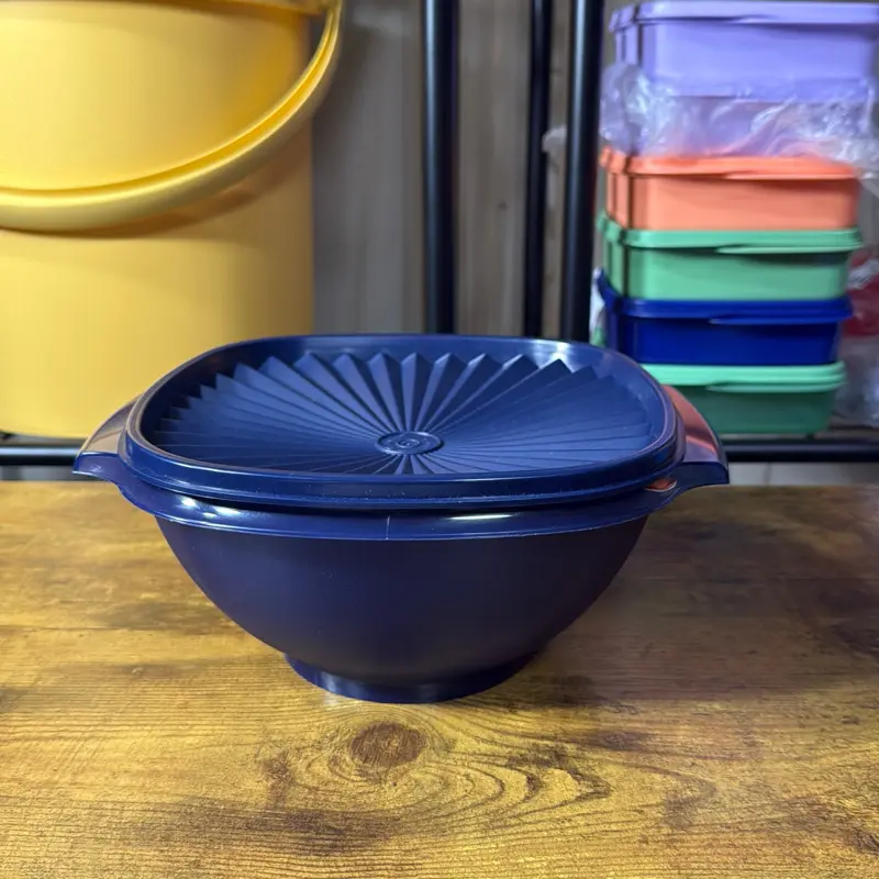 Tupperware 1.9L Square Servalier Navy Blue