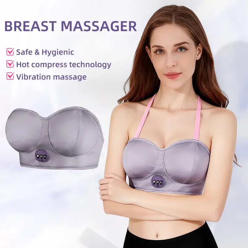 Holiday Gift: Rechargeable Massage Bra, Push-Up Sports Bra, Enhanced Support, USB Charging, Perfect for Mother’s Day and Valentine’s Day Gifts