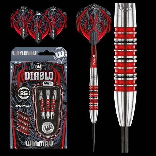 Winmau Diablo Steel Tip Dart Set 26 gram 90% Tungsten alloy