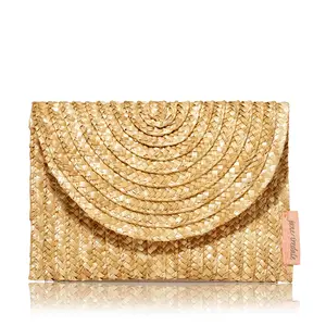 Straw Clutch Cosmetic Bag