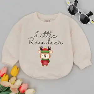 Little Reindeer Christmas Bubble Romper, 1st Christmas, Baby Holiday Outfit, Baby Shower, Funny Christmas Baby Clothes, Baby Christmas Gift