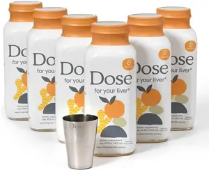 DOSE Liver Support Wellness Shot 16 oz – Organic Milk Thistle, Turmeric, Dandelion, Ginger & Orange Supplement