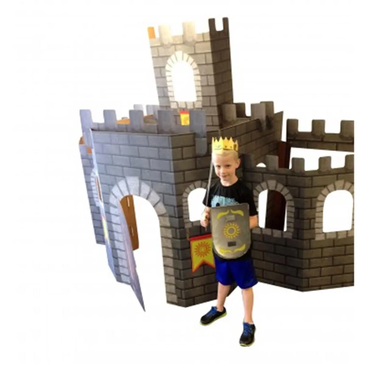 212 MAIN 1777 Large 3D Castle Cardboard Standup - Advanced Graphics, Easy Setup Home Decor, Cardboard Playhouse for Home, Parties, Ages 2+