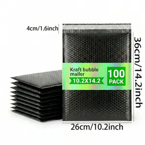 50/100 Pcs 10.2x14.2 Inch Large-Size Regular-Wide Ultra-Long Fit Bubble Mailers - Heavy Duty Padded Mailing Envelopes with Self-Sealing Strip, Waterproof for All Mailing Scenarios & Ultra-Long Large Item Shipping