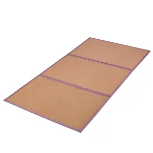 VEVOR Japanese Tatami Mat, 80 x 39 in Foldable Handwoven Natural Rattan Tatami Mat, Non-Slip & Easily Cleaned Japanese Tatami Floor Mat, Summer Breathable Sleeping Mat for Meditation Yoga Relaxation