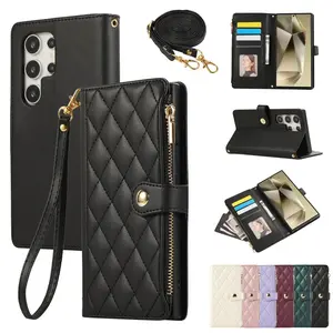 Crossbody Phone Case For Samsung Galaxy S25 S24 Ultra S23 FE S22 S21 Plus A56 A36 A26 A16 A06 A55 A15 A25 A35 A54 Wallet Cover