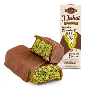 Dubai Chocolate Bar & Minis Milk & Dark Chocolate 3.2oz Original Natural Sweets Feel the Crunch Savor the Cream Delicate Layers of Kunafa