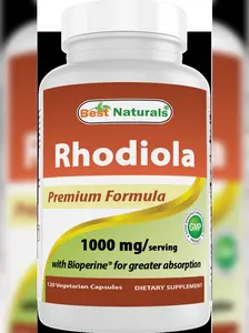 Best Naturals Rhodiola with Bioperine 1000mg Serving - 120 Veggie Capsules Best Naturals Rhodiola with Bioperine 1000mg Serving - 120 Veggie Capsules