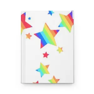 Rainbow Star Pattern Journal | Pride Hardcover Notebook