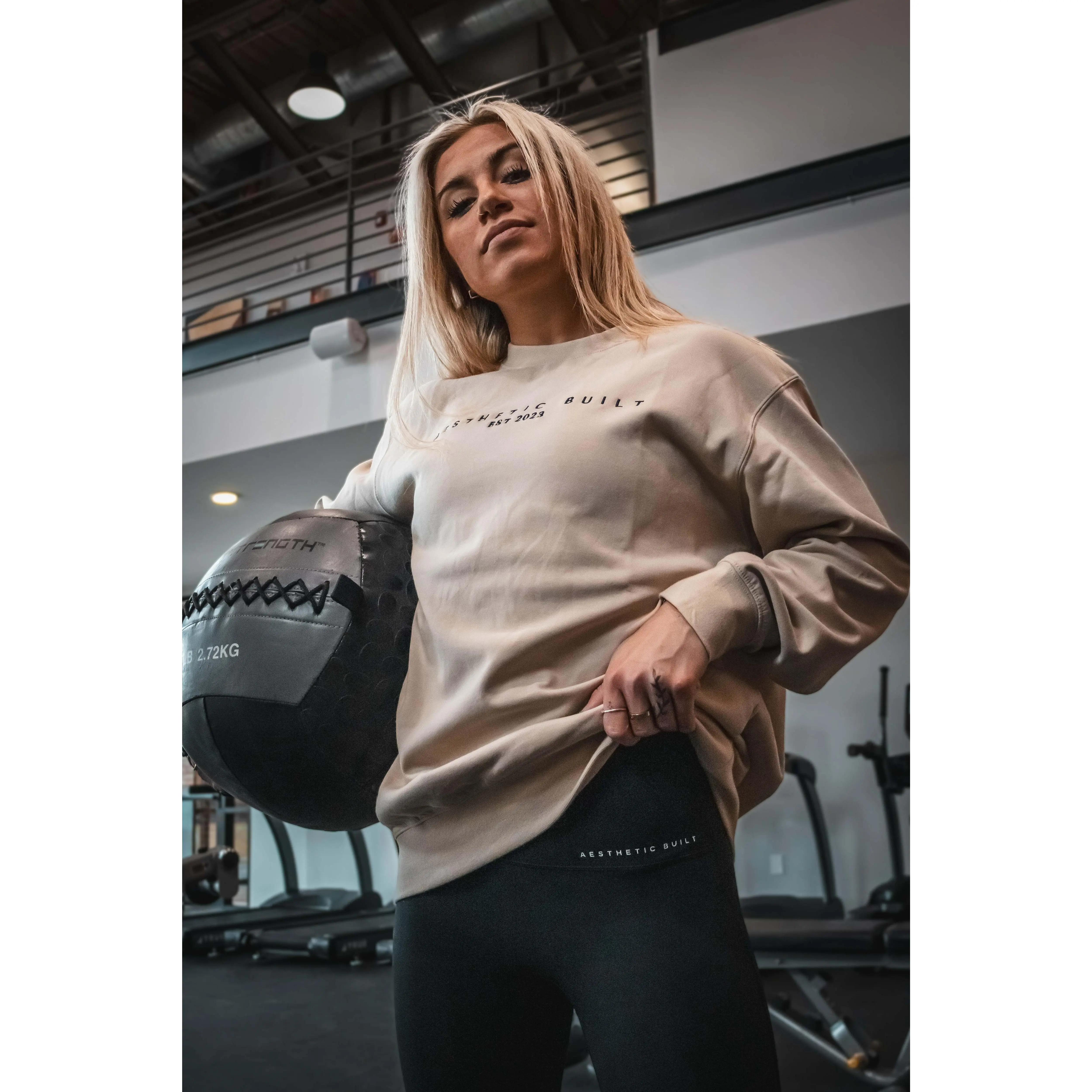 Champagne Diamond Infinity Oversized Sweater