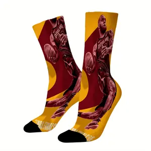 Lebron James Basketball Player Mid-Calf Socks, Durable Wear-Resistant Socks for Men and Women, Fan Frenzy, Holiday Gift, Birthday Present