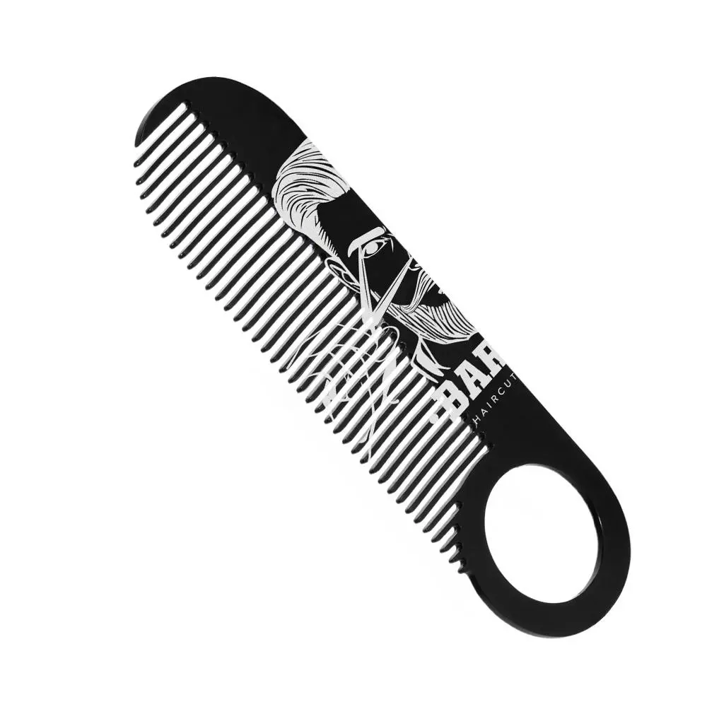 Stainless Steel Keychain Comb, Portable Hair Styling Comb, Durable Hairdressing Comb, Heatless Styling Tool for Men, Hair Styling Tool for Daily Use, Grooming Comb, Hairstyling Comb