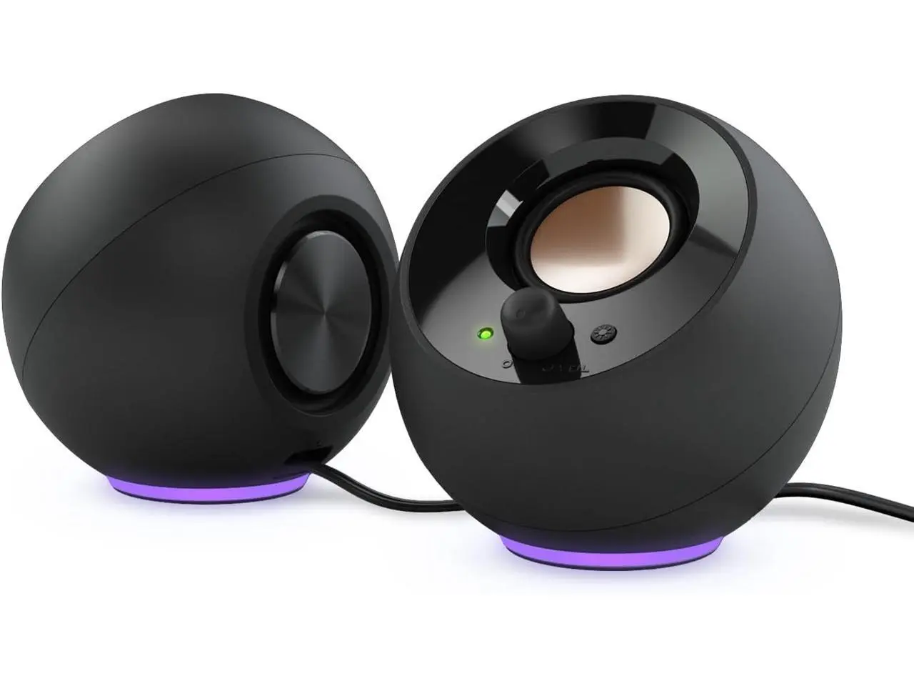 Creative Pebble SE Minimalist 2.0 USB-C Powered PC Speakers with RGB Lighting 3.5 mm AUX-in Up to 4.4W RMS Power for Computers and Laptops (Black) Creative Pebble SE Minimalist 2.0 USB-C Powered PC Speakers with RGB Lighting 3.5 mm AUX-in Up to 4.4W RMS Power for Computers and Laptops (Black)