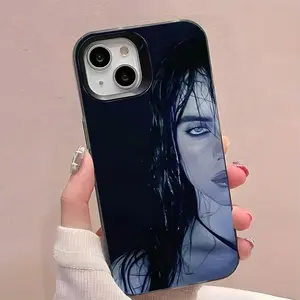 Eilish TPU White and Black Phone Case for iPhone 17 16 15 14 13 12 11 Pro Max Plus Air, Protective Cover Protection Smartphone Shockproof Cellphone Shockproof Protector