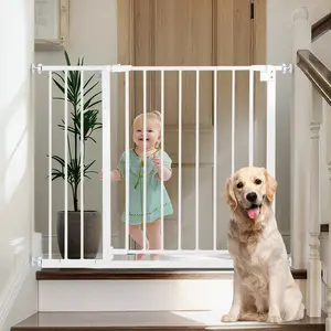 Baby Safety Gate, Baby Gates for Top Stairs Doorway, 29.5''- 40.5''Wide Pressure Mount, Black