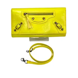 Pre-owned Balenciaga Calfskin Small Leather Goods Classic Long Wallet