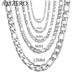 Wisp Jewelry Men's 925 Sterling Silver 2MM/4MM/6MM/8MM/12MM Chain Necklace 16-30 Inch for Man Women Fashion Jewelry High End Necklace 16-30 Inch for Man Women Fashion Jewelry High End Necklacecuban link chain