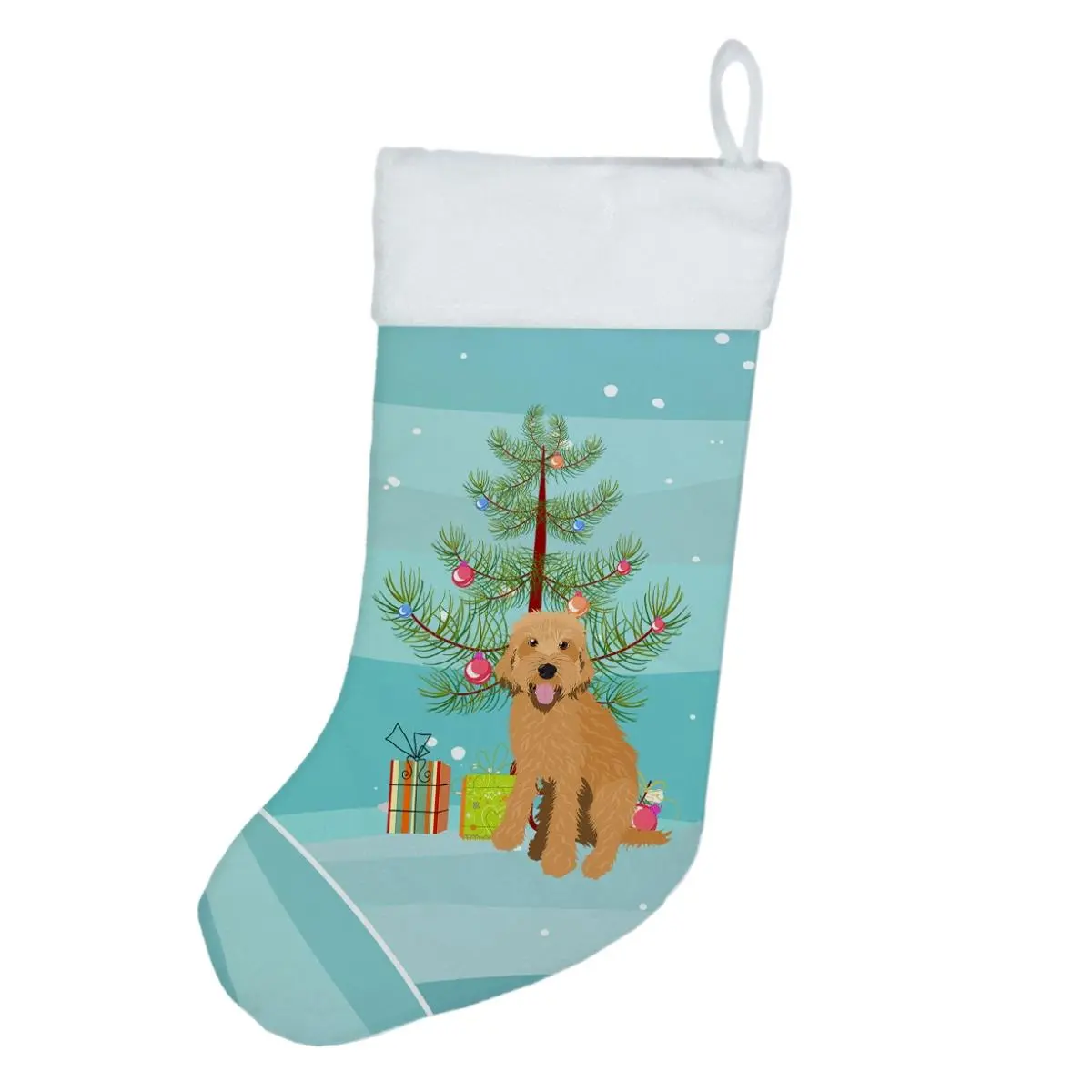 212 MAIN Doodle Art Print No.4 Unisex Christmas Stocking, 18x13.5in, Festive Decoration, Holiday Gift, Equipped with Hanging Tab
